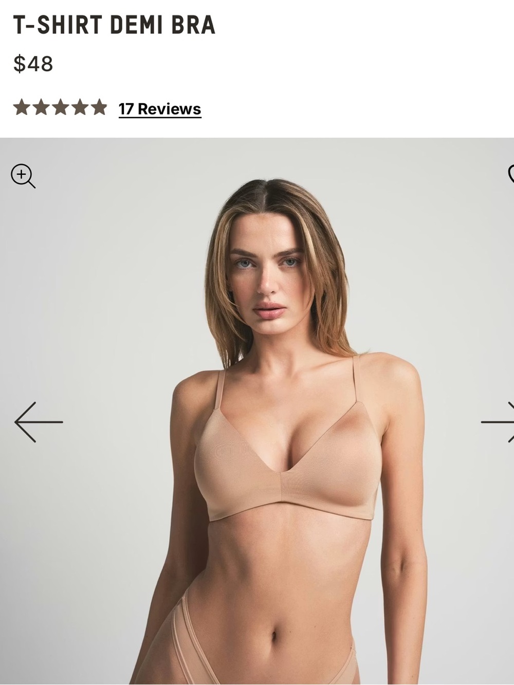 SKIMS T-Shirt Demi Bra - Nude Tan - Picture 1 of 3